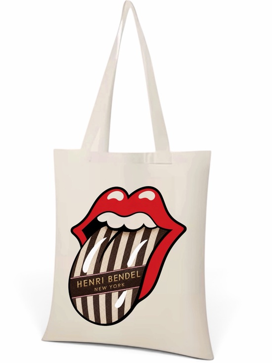 PINKIE7775 Handbags - FASHION Tote Bag with Red Lips Graphic